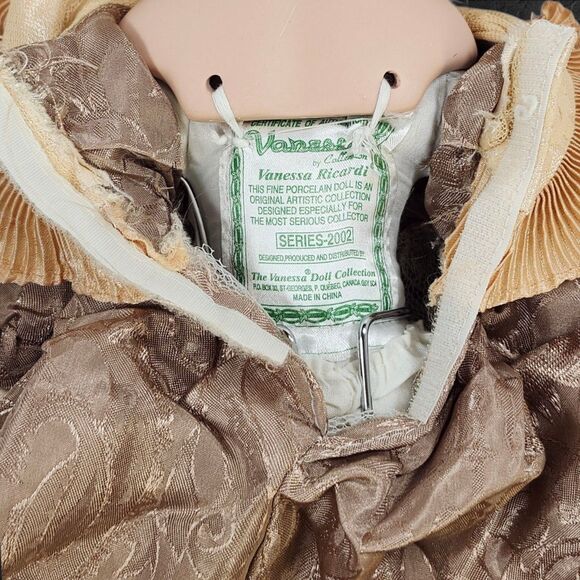 Haunted Porcelain Doll Vanessa Brown Gown Feathered Hat Paranormal Spirit Shifts - Picture 5 of 8